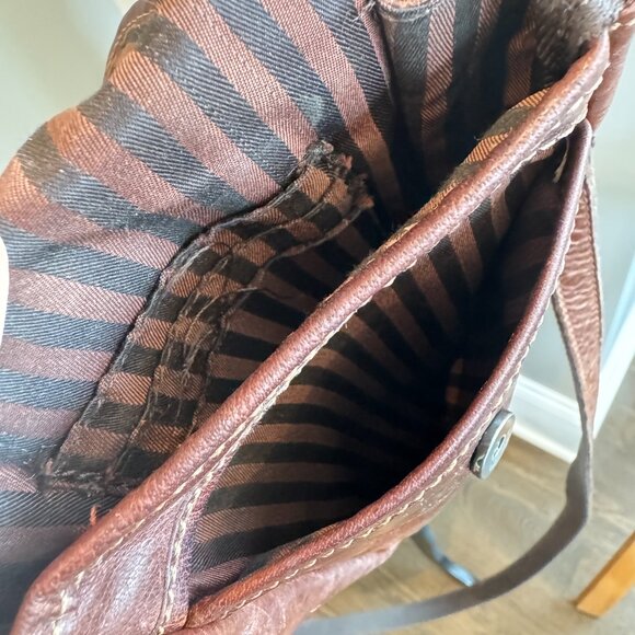 Vintage Jack Georges Brown Leather Crossbody Bag - Picture 12 of 16